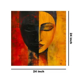 999Store Multicolor Canvas Tranquil Buddha Face Wrapped Painting image 5
