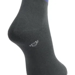 Dollar Grey Cotton Self Pattern Socks - Pack of 3 image 3