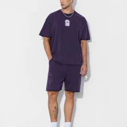 The Souled Store Purple Regular Fit Printed Shorts-picture-41