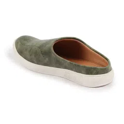FAUSTO Men's Olive Green Mule Shoes image 4
