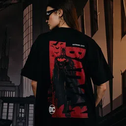 Bonkers Corner Women Batman Printed Extended Sleeves Pockets T-shirt-picture-30