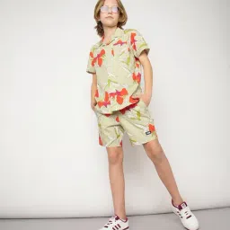 Jack & Jones Junior Light Green Floral Print Shorts image 5