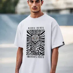 Bewakoof Thistle Relaxed Fit Graphic T-Shirt-image-96