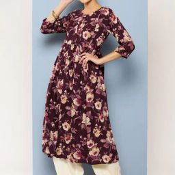 Aarika Purple Floral Print A Line Kurta-picture-42