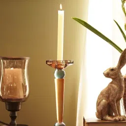 Pure Home and Living Multicolor 3 Tone Cut Glass Tall Candle Holder-picture-18