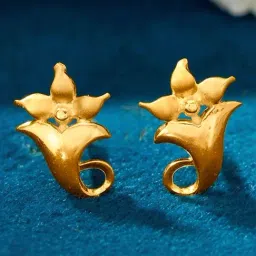 P.N.Gadgil Jewellers 22KT (916) BSI Hallmarked Yellow Gold Playful Petals Earring For Kids-picture-34