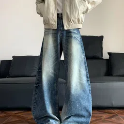 StyleCast Men Mid-Rise Light Fade Wide Leg Jeans image 3