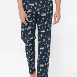 Urban Scottish Navy Regular Fit Printed Lounge Pants-picture-33
