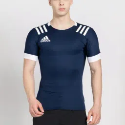 Adidas Blue Slim Fit Logo Printed Jersey-picture-22