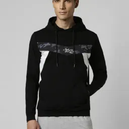 Van Heusen Black Regular Fit Printed Hooded Sweatshirt-picture-43