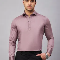 Louis Stitch Pink Cotton Regular Fit Shirt-picture-25