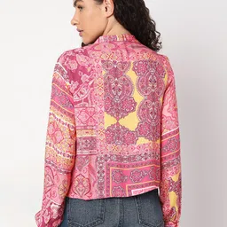 Vero Moda Print Mandarin Collar Top image 4