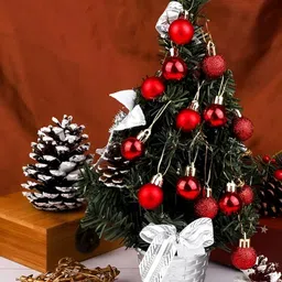 CraftVatika Green & Red 24 Pieces Christmas Hanging Ornament image 4