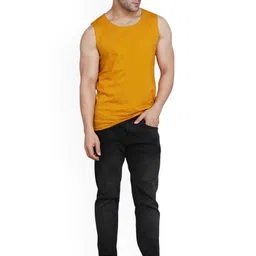 SLOWLORIS Pack Of 2 Printed Combed Cotton Gym Vests image 4