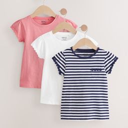 NEXT Pack Of 3 Pure Cotton Lace Inserts Tops-picture-28