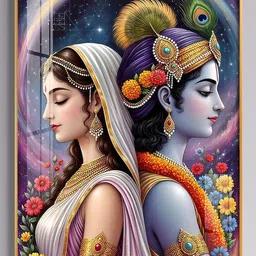 THE NEXT DECOR Multicoloured Glass Religious Wall Paintings-picture-27