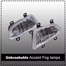 Auto Pearl Car Fog Lamp Light with Wiring Kit Compatible For Hyundai Accent (Set of 2) image 3