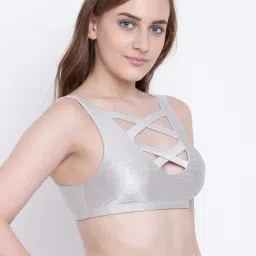 La Intimo Grey Beach Bold Plunge Bra image 3