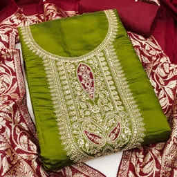 LeeliPeeri Designer Embroidered Unstitched Dress Material-picture-41