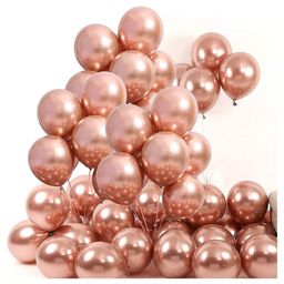 Bubble Trouble Rosegold Metallic Chrome Balloons With Shiny Surface For Birthdays - Pack of 100-picture-14