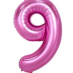 Decor Mantra Number 9 foil balloon 32 inch for birthday decoration items - Blue - Pack of 1-image-24