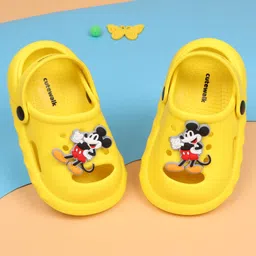 Cute Walk by Babyhug Disney Back Strap Closure Clogs With Mickey Mouse Applique - Yellow-picture-15