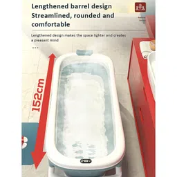 StarAndDaisy Foldable Baby Bath Tub With Temperature Meter Large - Blue image 3