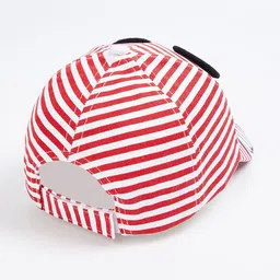 max Boys Mickey Mouse Embroidered & Striped Pure Cotton Baseball Cap image 3
