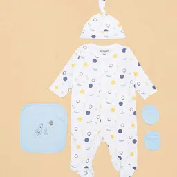 Pantaloons Baby Infant Boys 7-Piece Printed Pure Cotton Baby Apparel Gift Set image 5