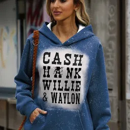 HERE&NOW Women Printed Hooded Pullover Sweatshirt-picture-45