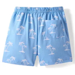 Honeyhap Premium 100% Cotton Knit Briefs With Skateboard & Tree Print Pack of 2 - Tangerine & Baltic Sea image 5