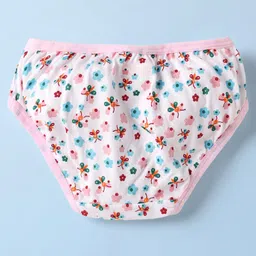 Babyhug 100% Cotton Floral Butterfly & Polka Dots Printed Panties Pack Of 3 - Multi Colour image 5