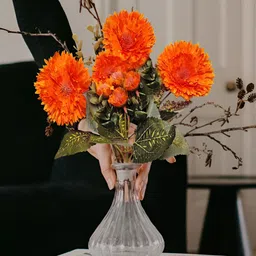 ARTSY Orange 1 Pieces Gerbera Artificial Flower image 2
