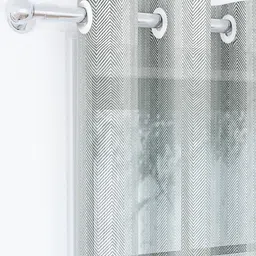 Story@home Aurum Grey & White 2 Pieces Abstract Sheer Door Curtains image 3