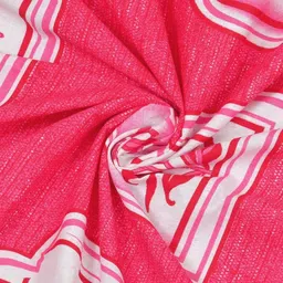 MILAAV Pink Floral 144 TC Single Bedsheet with 1 Pillow Covers image 5