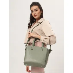 THE GUSTO Mini Beyond Plus Zipper-Sage Green Handbag with Detachable Strap (M)-image-12