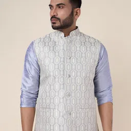 W & G Woven Design Nehru Jacket-picture-16
