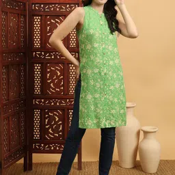 Anouk Rustic Women Ethnic Motifs Printed Summer Sheers Kurta image 3