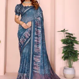 Mitera Floral Zari Chanderi Saree image 2