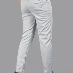 ISUEL FAB Men Grey Lycra Trousers image 2