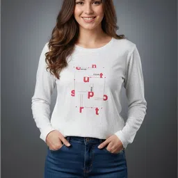 Wineberry Women Typography Printed T-shirt-picture-37