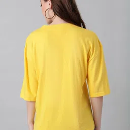 Kotty Women Typography Printed Drop-Shoulder Sleeves T-shirt image 4