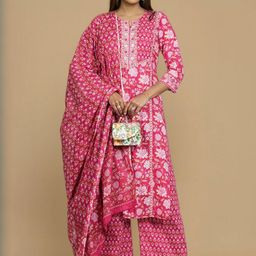 SZN Women Pink Kurta Sets-picture-13