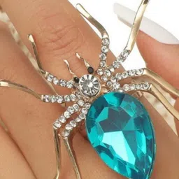 Nui Stone Studded Adjustable Contemporary Finger Ring-image-2