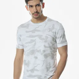 Klub Fox Men Camouflage Printed Round Neck T-shirt-image-25