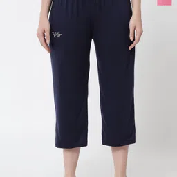 FFLIRTYGO Women Pack Of 2 Cotton Drawstring Calf Length Mid-Rise Lounge Pants-image-63