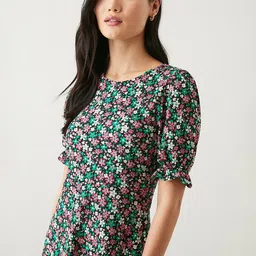 DOROTHY PERKINS Floral Print Puff Sleeve Fit & Flare Dress image 2