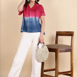 Chandbaali Women Tie and Dye Regular Top image 3