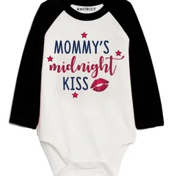 KNITROOT Mommy's Midnight Print Full Sleeves Onesie - Black-picture-12