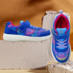 KazarMax Printed Velcro Closure Shoes - Blue & Pink-picture-23